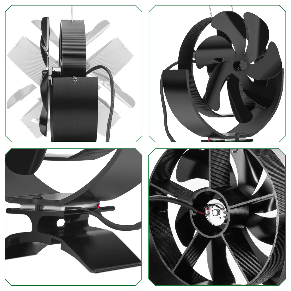 7 Blades-Upright/Hang Temperature Resistant Thermodynamic Fireplace Fan - Tiuet